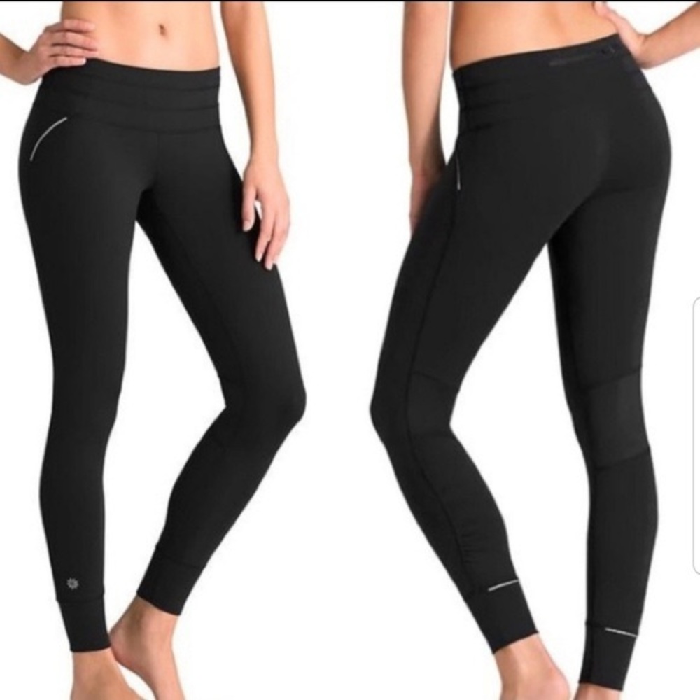 Athleta Black Mesh Leggings